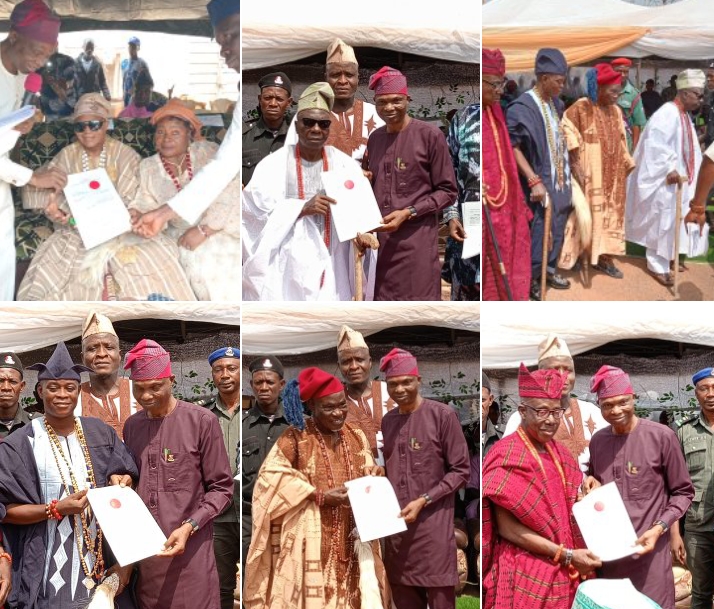 In Oke Ogun ,Makinde Presents Instrument of Office To Six Traditional Rulers