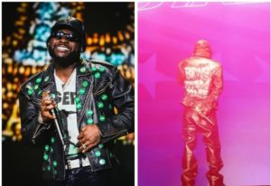 World Cup Concert: Davido wears custom jacket bearing names of abducted pupils, teachers