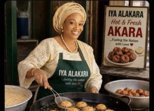 Akara Cruise: Tinubu media joins challenge, posts AI image of First Lady selling akara ( See Reactions)