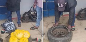 Oyo Police Arrest two Drug Peddlers, Recover 8 Parcels Of ‘Canadian Loud’ Hidden In Car Tyre