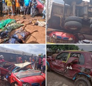 Breaking: Five feared dead as Diesel Tanker crushes cars along Ojoo- Iwo Road Expressway, Ibadan (Photos)